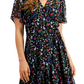 Calvin Klein Women's Floral Print Wrap Style Dress regatta Blue Size 0 Petite