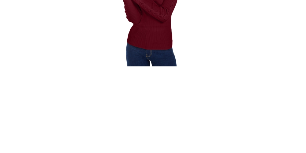 Hippie Rose Women's Long Sleeve Keyhole Top Red Size X-Small