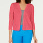 Charter Club Women's Pointelle Completer Cardigan Pink Size Medium
