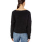Free People Women's Long Sleeve V Neck Sweater Black Size X-Small