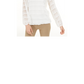 Alfani Women's Sheer Stripe Balloon Sleeve Top White Size Petite L