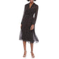 Anne Klein Women's Ritz Dot Fit And Flare Dress Gray Size 4