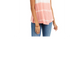 Style & Co Women's Tie Dyed V Neck Linen Blend Top Pink Size X-Large