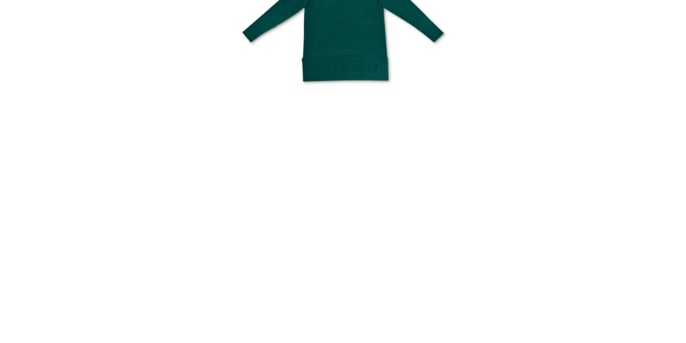 Style & Co Women's V Neck Band Hem Sweater Green Size Medium