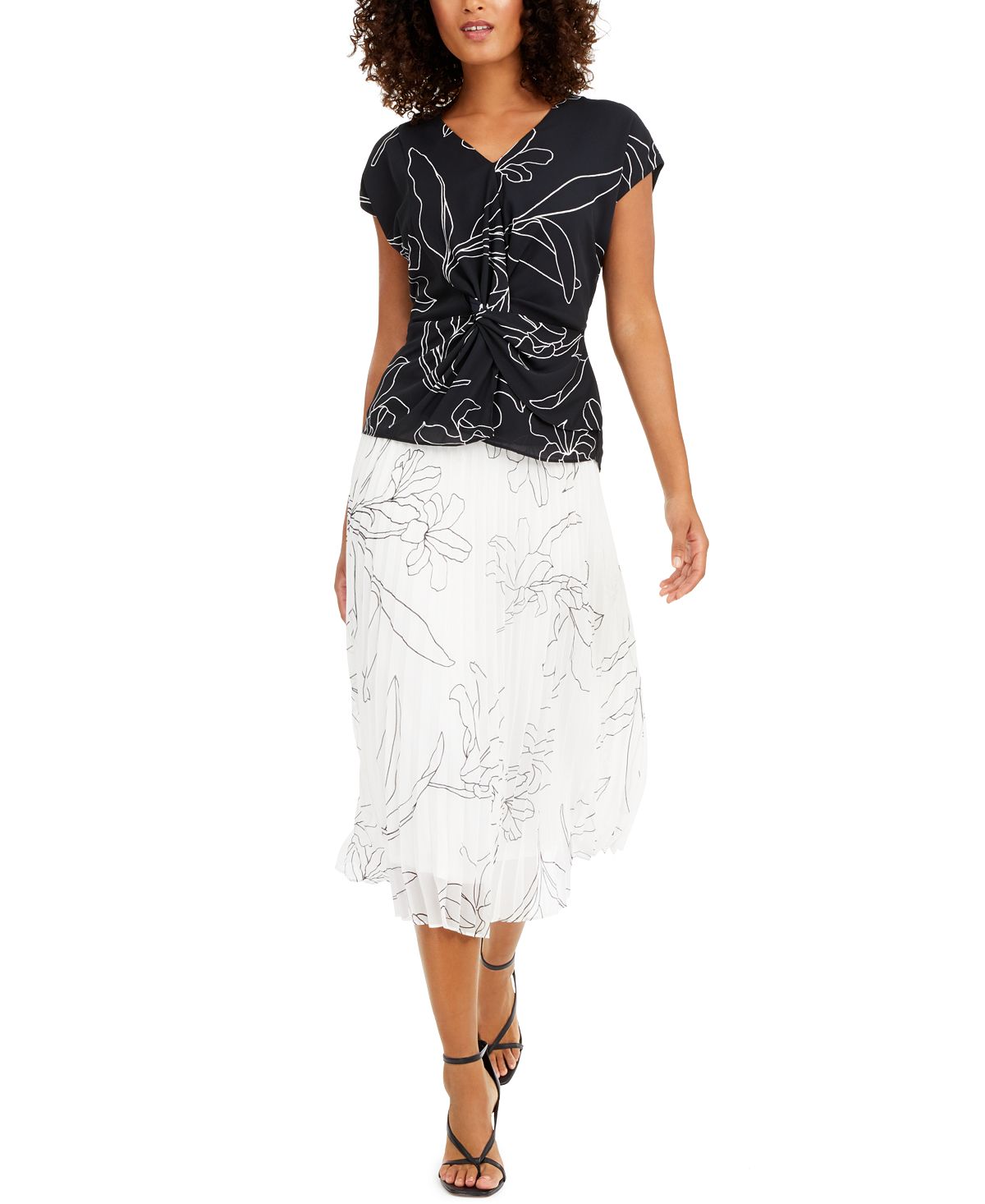 Alfani Women's Twist Front Top Blue Size M