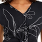 Alfani Women's Twist Front Top Blue Size M