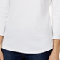 Charter Club Women's Pima Cotton Boat Neck Top White Size 2XL