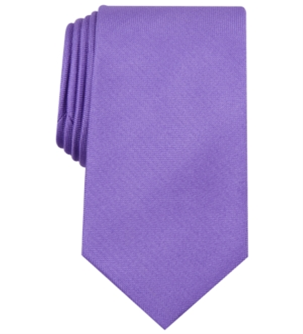 Club Room Men's Neck Tie One Fairway Solid Skinny Slim Purple One size