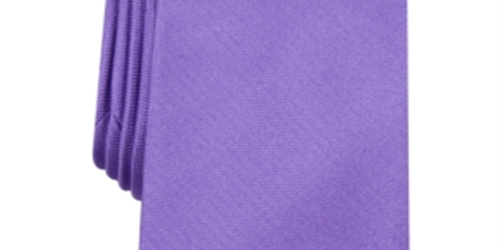Club Room Men's Neck Tie One Fairway Solid Skinny Slim Purple One size