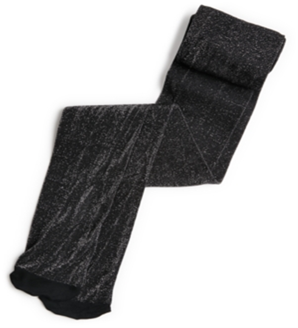 INC International Concepts Women's Lurex Shine Tights Black Size XX-Small