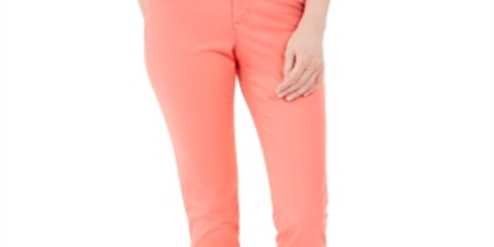 Charter Club Women's Bristol Tummy Control Skinny Ankle Jeans Orange Size 10