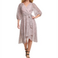DKNY Women's Faux Wrap Dress Pink Size 12