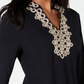 Charter Club Women's 3/4 Sleeve Textured Tunic White Size Petite L