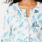 Charter Club Women's Floral Print Cardigan Gray Size Petite Small