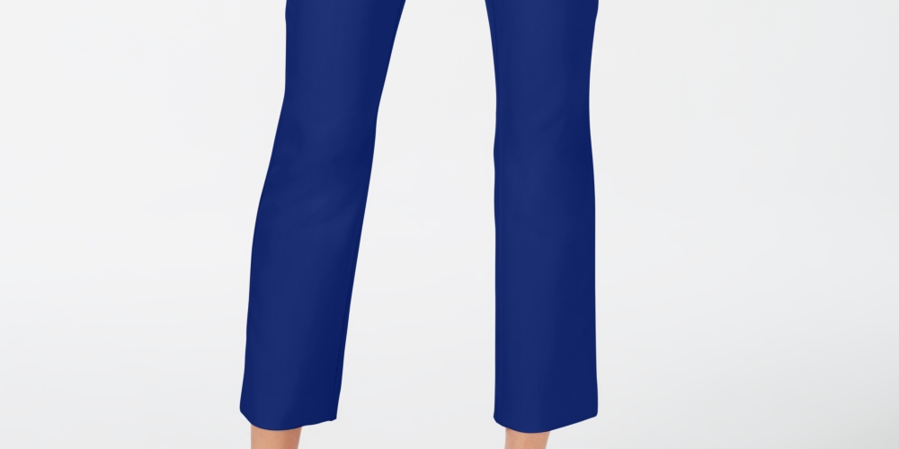 INC International Concepts Women's Cropped Straight Leg Pants Blue Size 6
