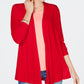 Karen Scott Women's Draped Open Front Cardigan Red Size Medium