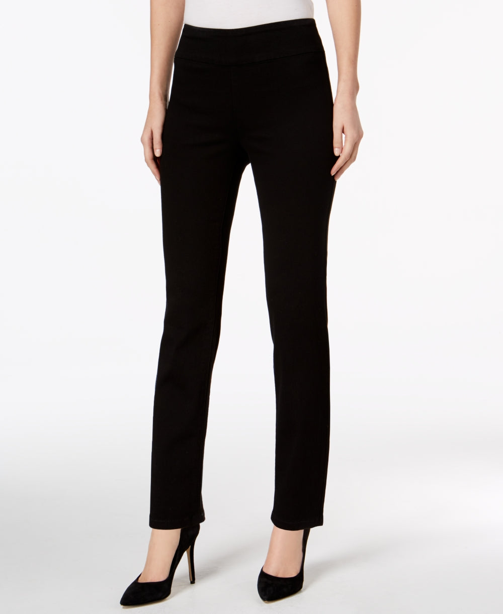 Charter Club Women's Cambridge Pull-On Slim Jeans Black Size 16/S
