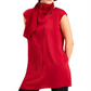 Alfani Women's Solid Tunic Blouse Red  Size X-Large