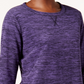 Karen Scott Women's Marled Sweatshirt Purple Size Petite XL
