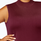 JM Collection Women's Plus Mock Neck Sleeveless Sweater Red Size 1X