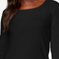 Karen Scott Women's Dot Lace Trim Dolman Blouse Black Size Small