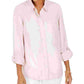 Style & Co Women's One Pocket Shirt Pink Size X-Large