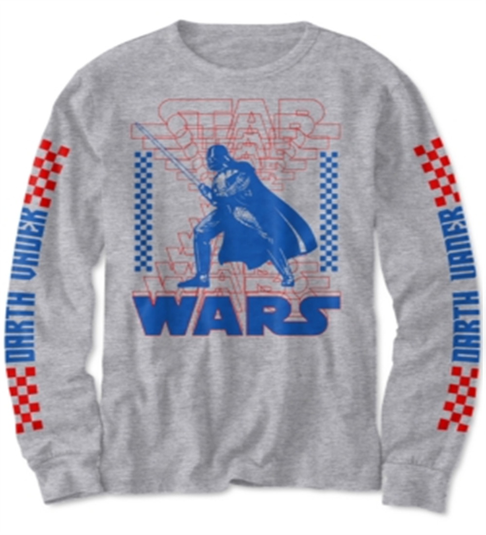 Star Wars Big Boy's Sith Lord Vader T-Shirt Gray Size Medium