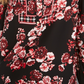 Charter Club Women's Mixed Print Henley Top Red Size Petite Small