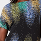 JM Collection Women's Embellished Dolman Sleeve Top Black Size Petite S