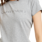 Calvin Klein Women's Studded Logo T-Shirt Gray Size Large