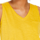 Style & Co Women's Cotton V Neck Tank Top Gold Size Medium