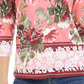 Charter Club Women's Garden Printed V-Neck Top Pink Size X-Large