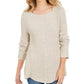 Style & Co Women's Tweed Fitted Sweater Beige Size Petite S
