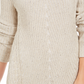 Style & Co Women's Tweed Fitted Sweater Beige Size Petite S