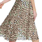 DKNY Women's Pleated Midi Skirt Yellow/Black Size Medium