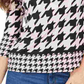 Charter Club Women's Button Shoulder Houndstooth Top Pink Size Petite L