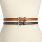 Style & Co Women’s Rhinestone & Stud 2 for 1 Skinny Belts Black Size L