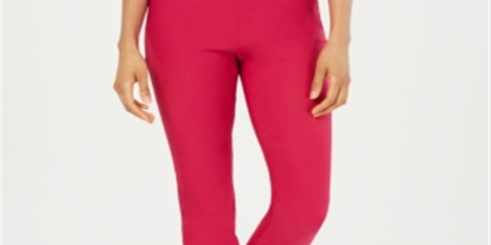 Charter Club Women's Chelsea Tummy Control Skinny Leg Ankle Pants Red Size 4