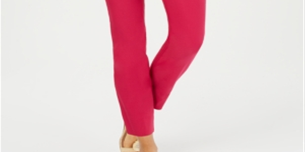 Charter Club Women's Chelsea Tummy Control Skinny Leg Ankle Pants Red Size 4