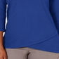 Karen Scott Women's Tulip Hem Top Blue Size Small