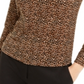 Bar III Women's Animal Print Turtleneck Truffle Top Brown Size X-Large