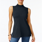 JM Collection Women's Sleeveless Mock Neck Sweater Blue Size Petite S