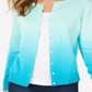 Charter Club Women's Ombre Cardigan Blue Size Medium