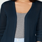 Charter Club Women's Vertical Stitch Completer Sweater Blue Size X-Large