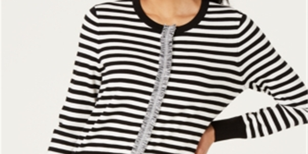 Charter Club Women's Long Sleeve Top White Size X-Large