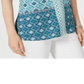 Style & Co Women's Tassel Printed Sleeveless Tank Top Blue Size X-Large