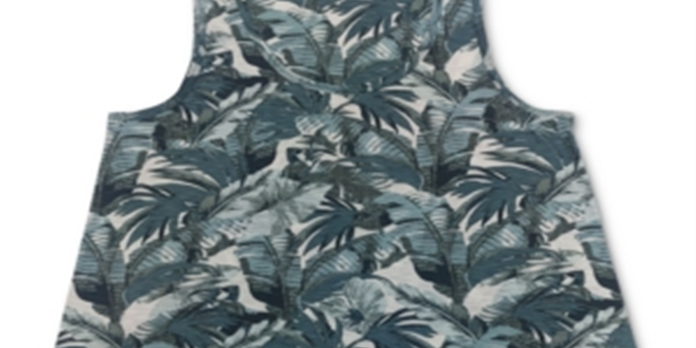 Style & Co Women's Printed Handkerchief Hem Tank Green Size Medium