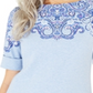 Karen Scott Women's Printed Boat Neck Top Blue Size Small