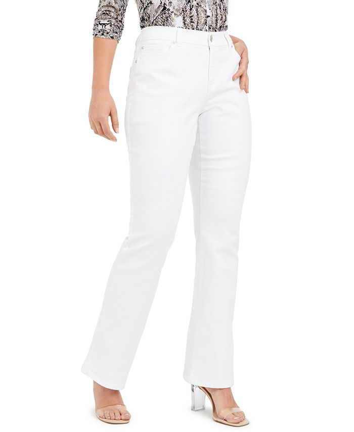 Inc Curvy Bootcut Jeans White Size 16