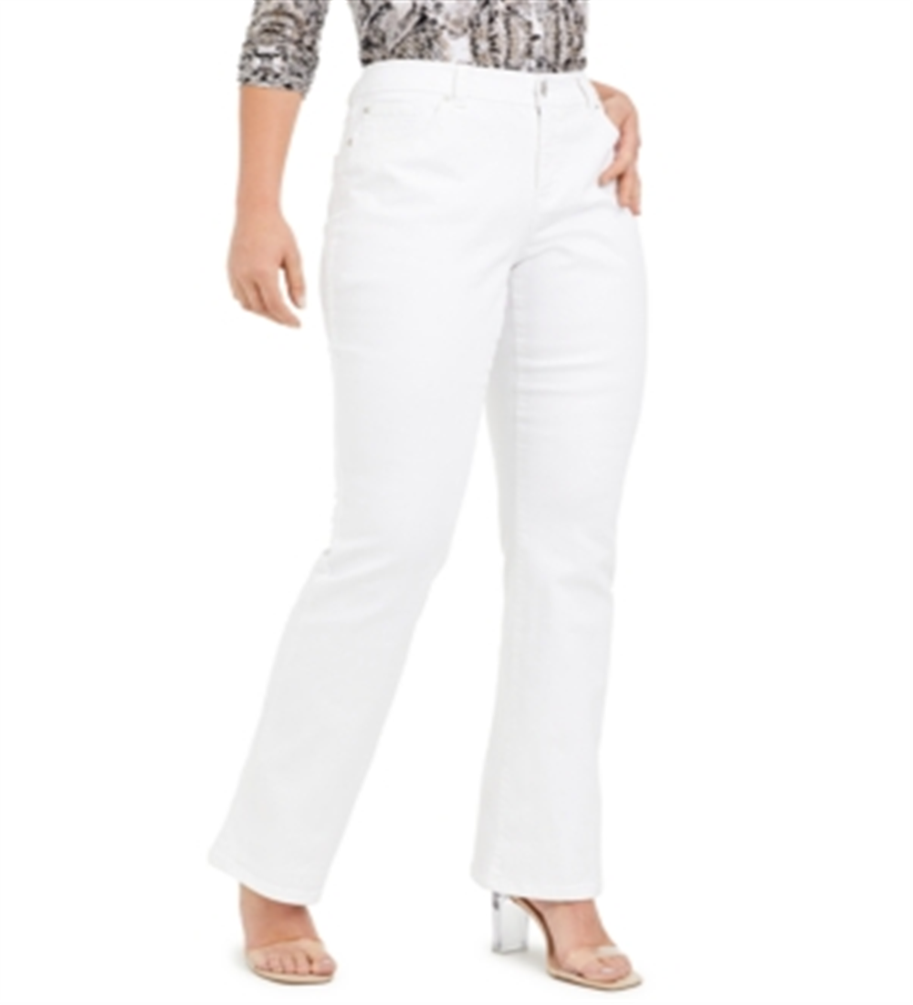 Inc Curvy Bootcut Jeans White Size 16